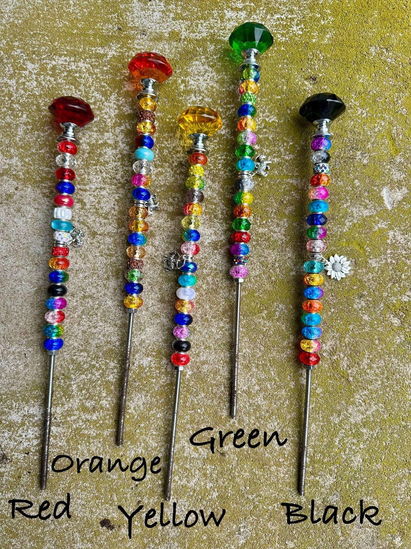 Beaded Garden Stakes