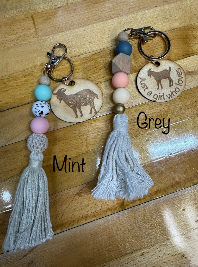 Clearance Crochet Goat Keychains