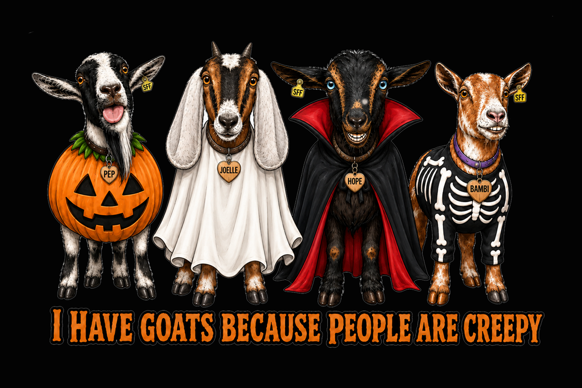 "I Have Goats Because People are Creepy" Adult & Child Shirts