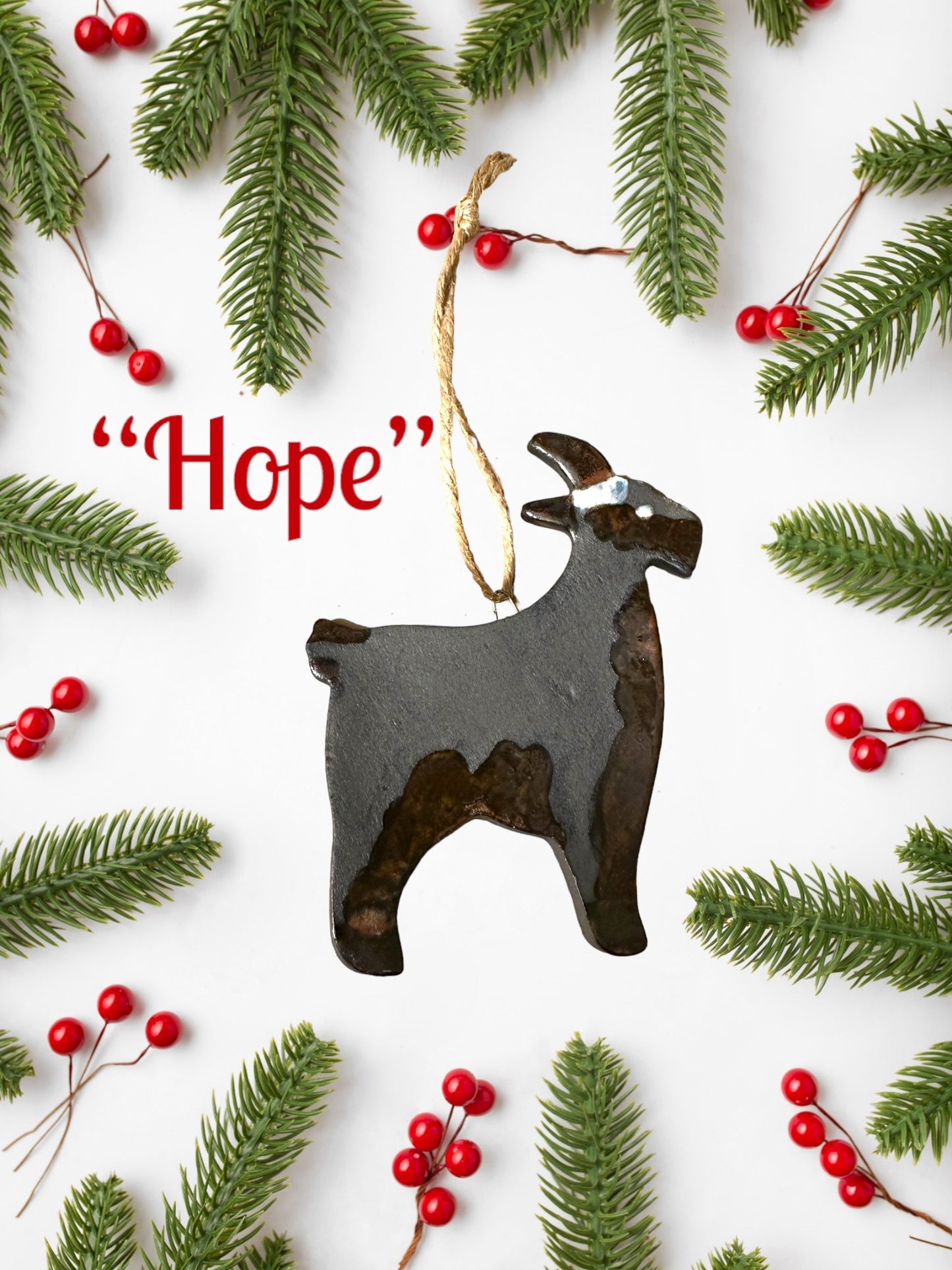 Ceramic Goat Ornament