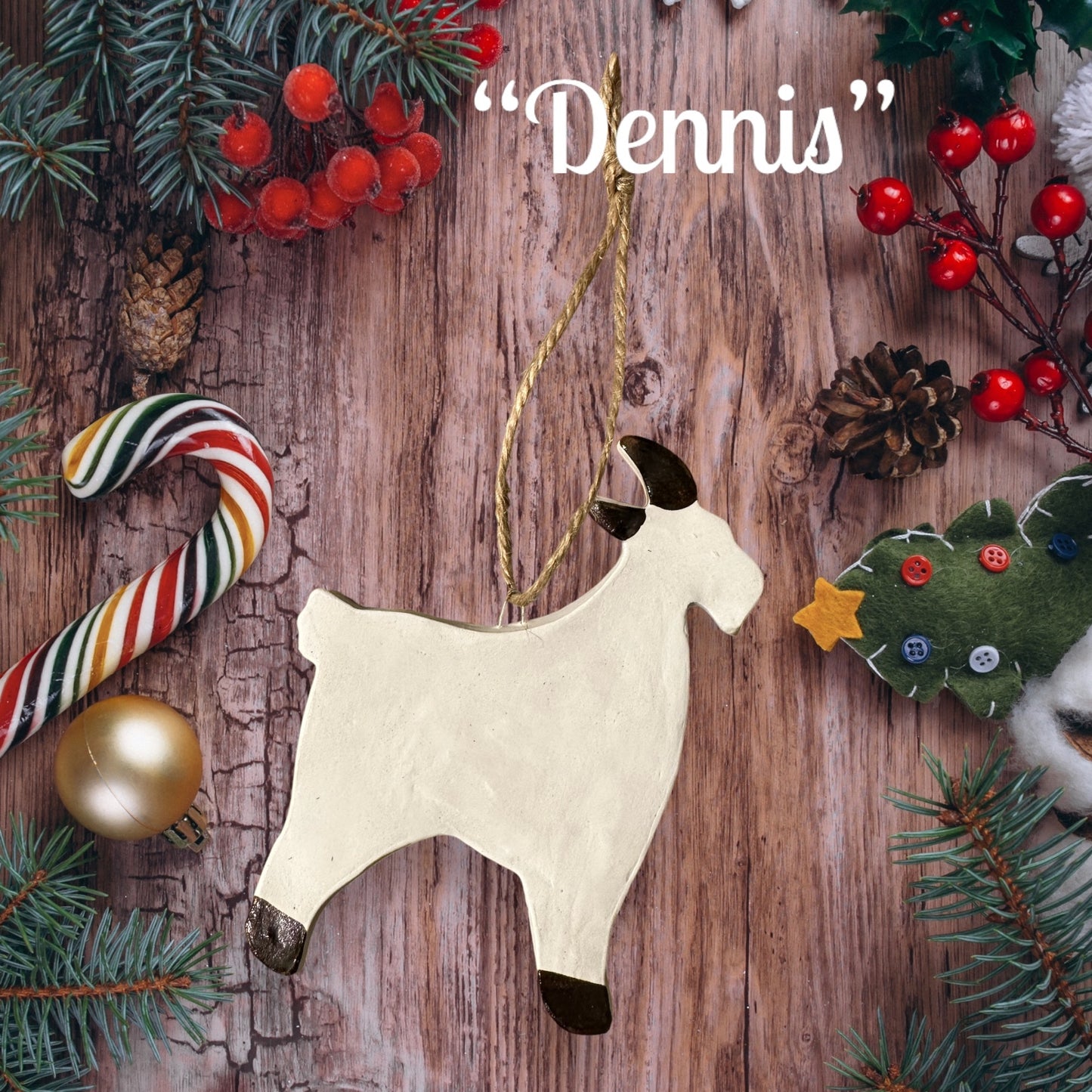 Ceramic Goat Ornament