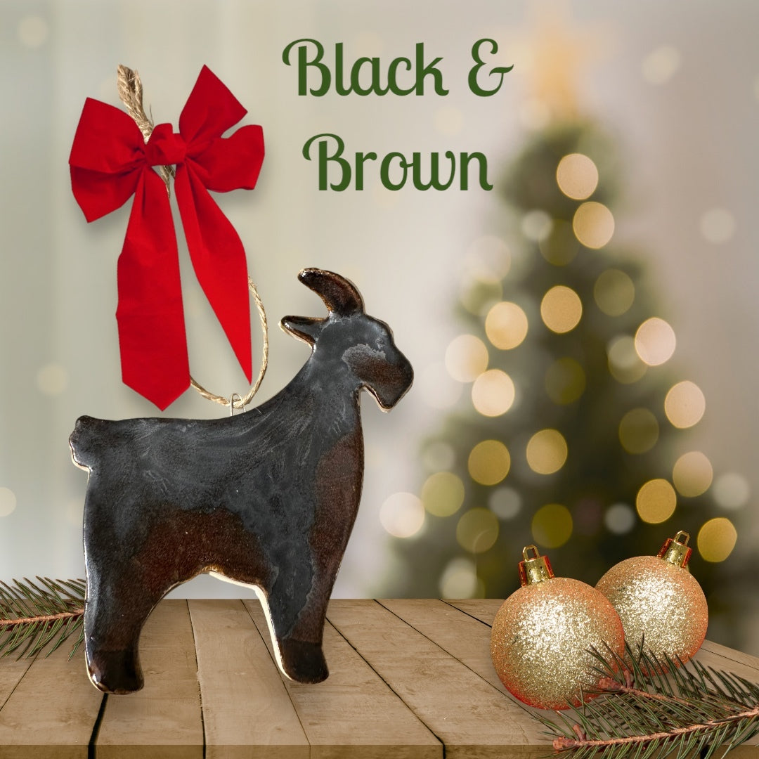 Ceramic Goat Ornament