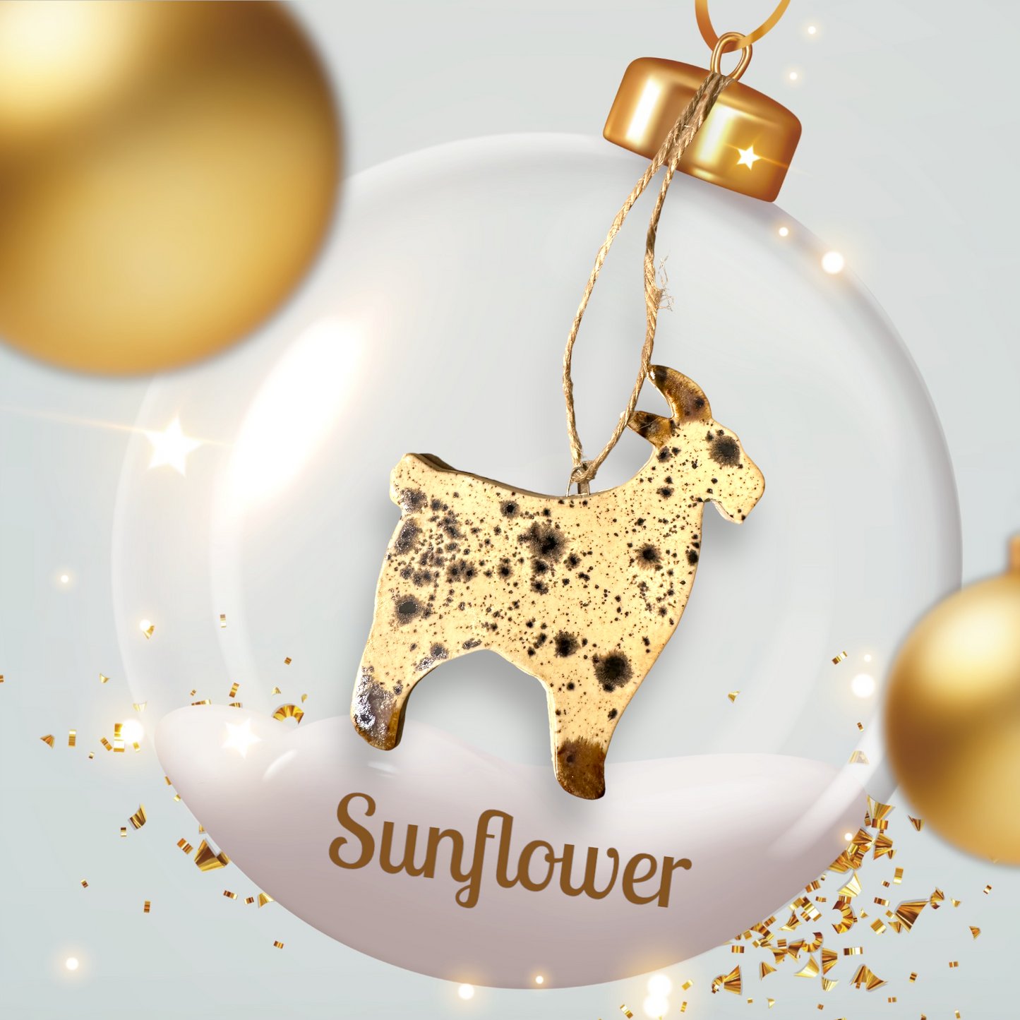 Ceramic Goat Ornament