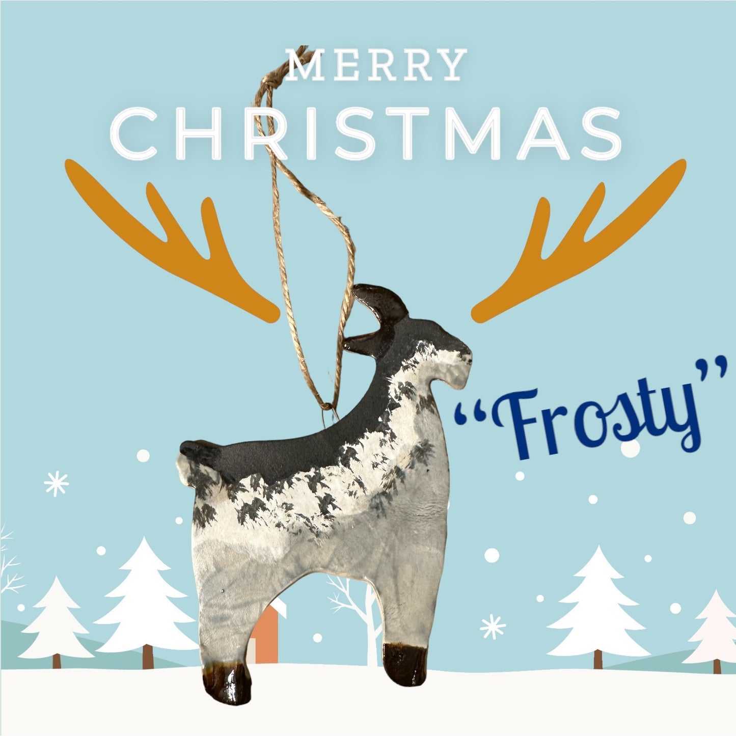 Ceramic Goat Ornament