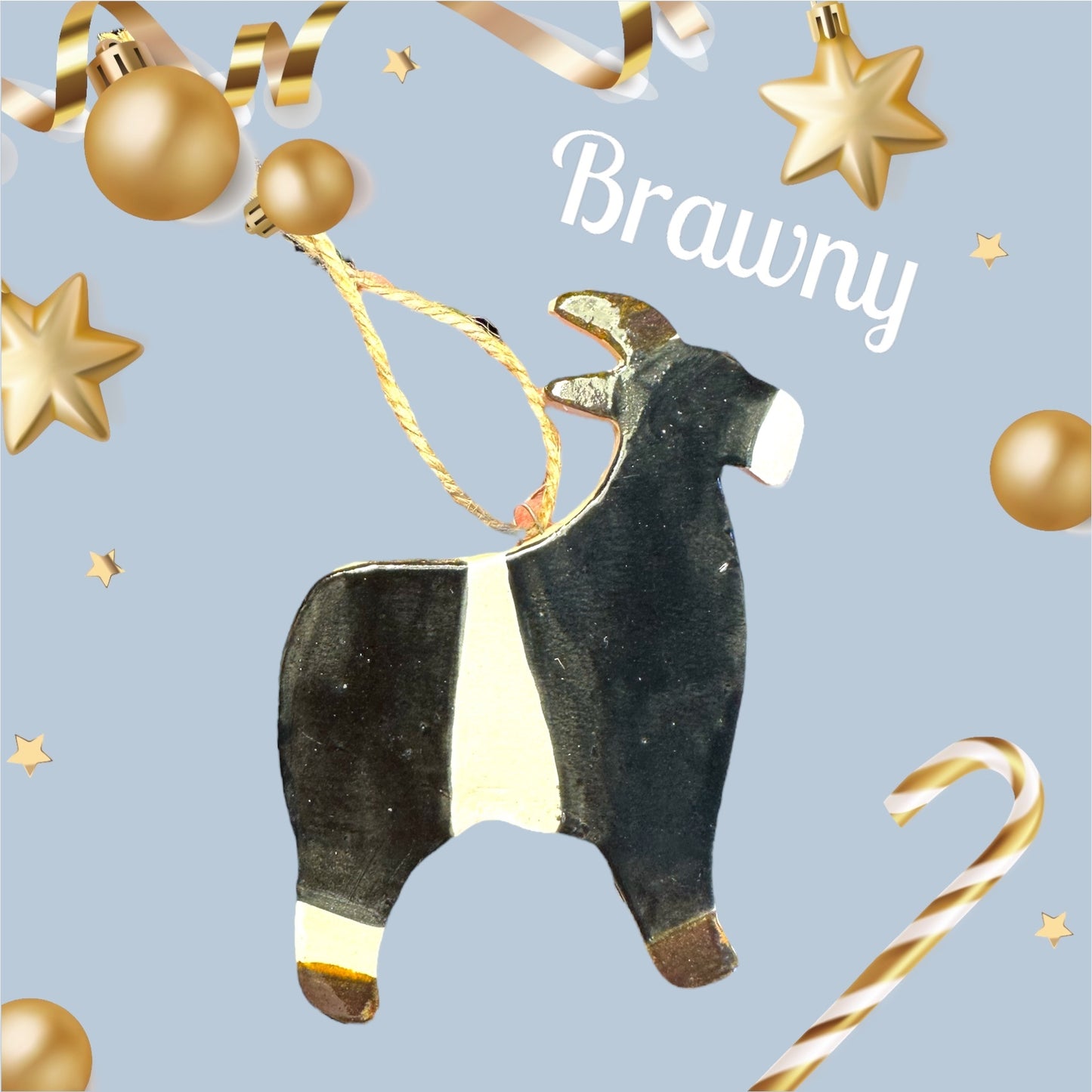 Ceramic Goat Ornament