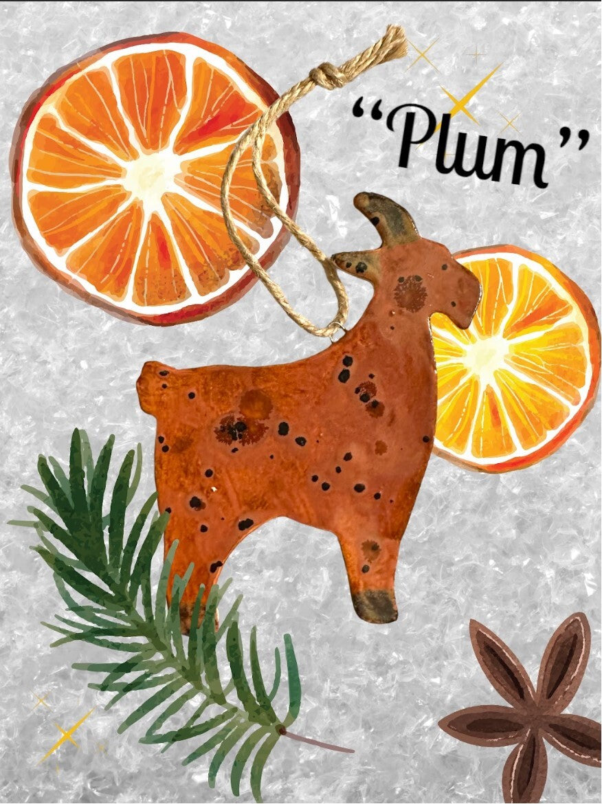 Ceramic Goat Ornament