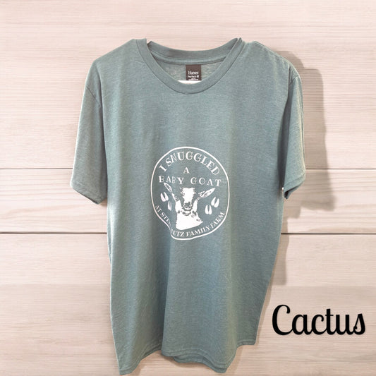 I Snuggled a Baby Goat Adult Short Sleeve Shirt