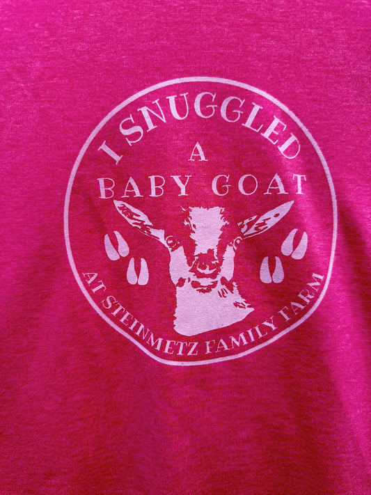 Kids- I Snuggled a Baby Goat Short Sleeve Shirt