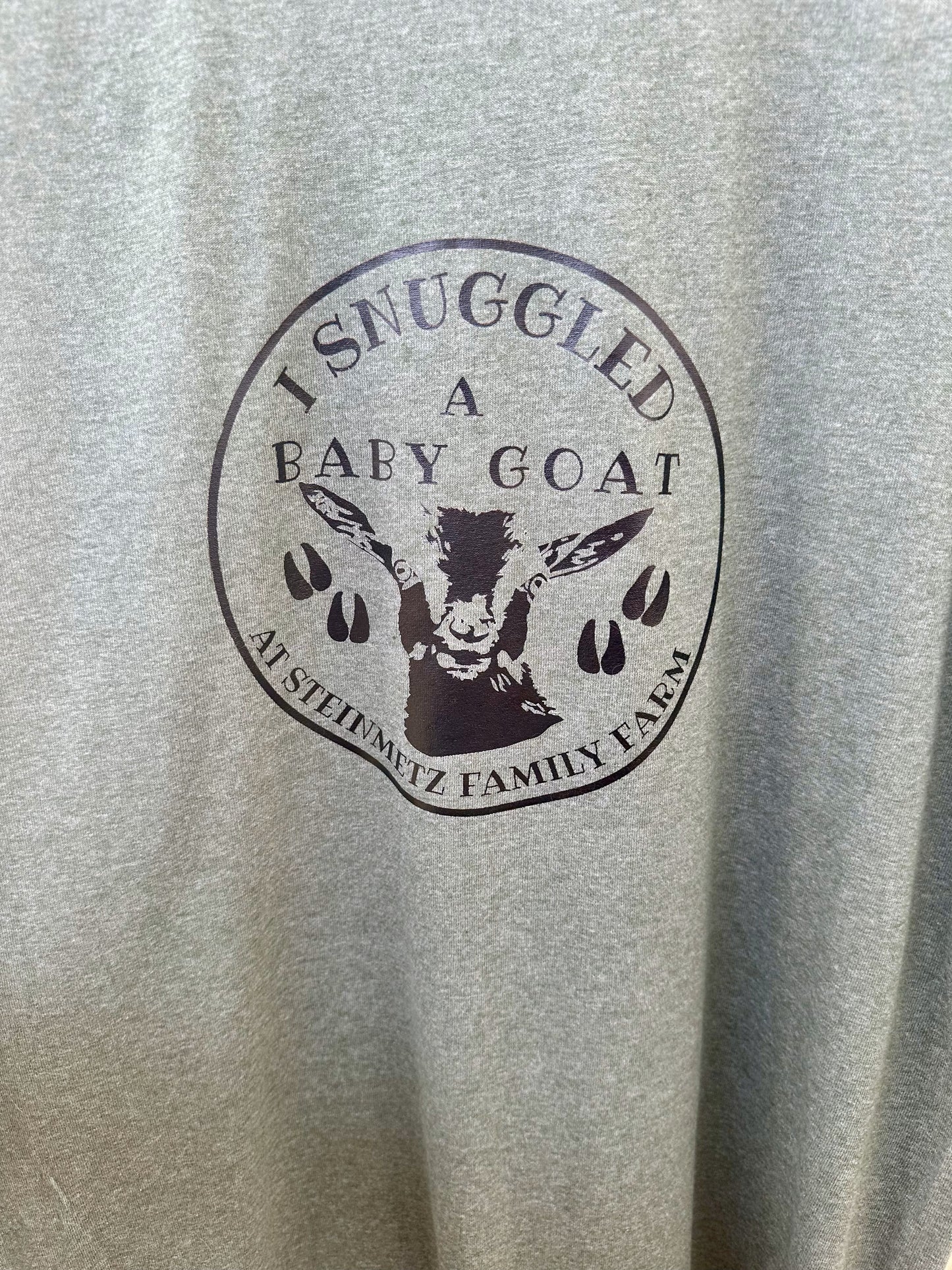 I Snuggled a Baby Goat Adult Short Sleeve Shirt