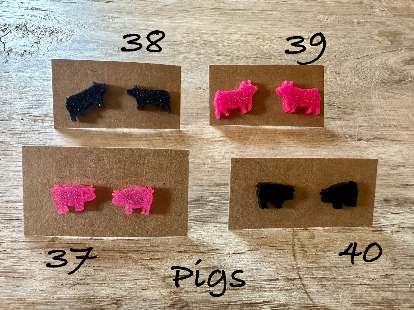 Resin Farm Stud Earrings