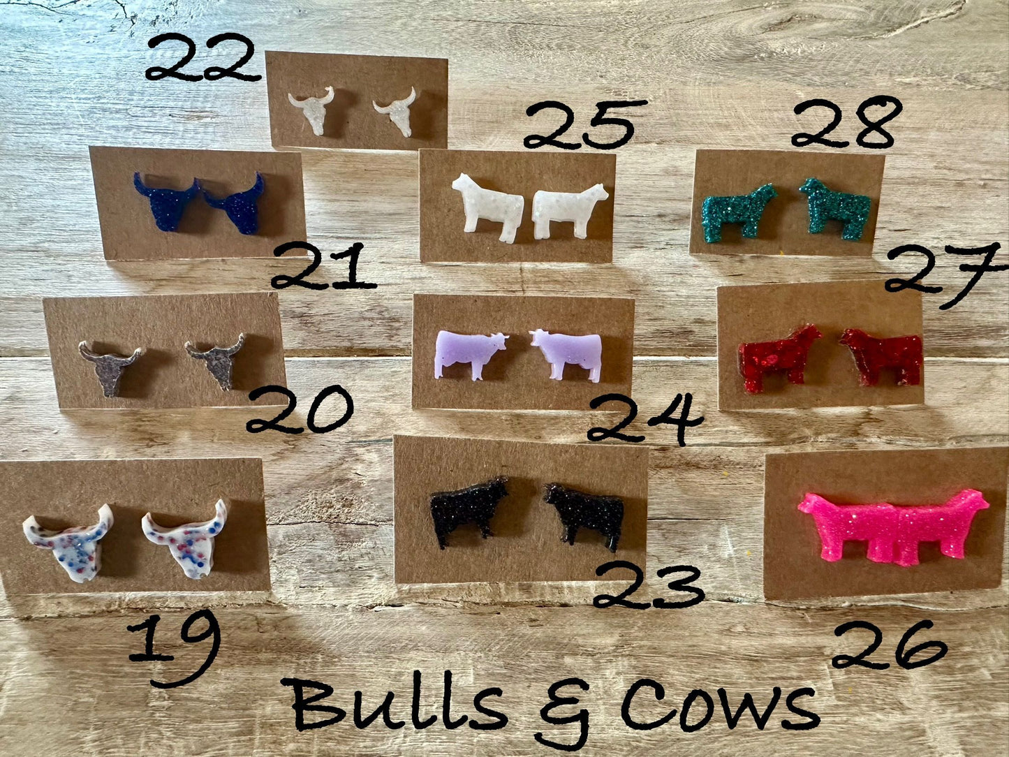 Resin Farm Stud Earrings