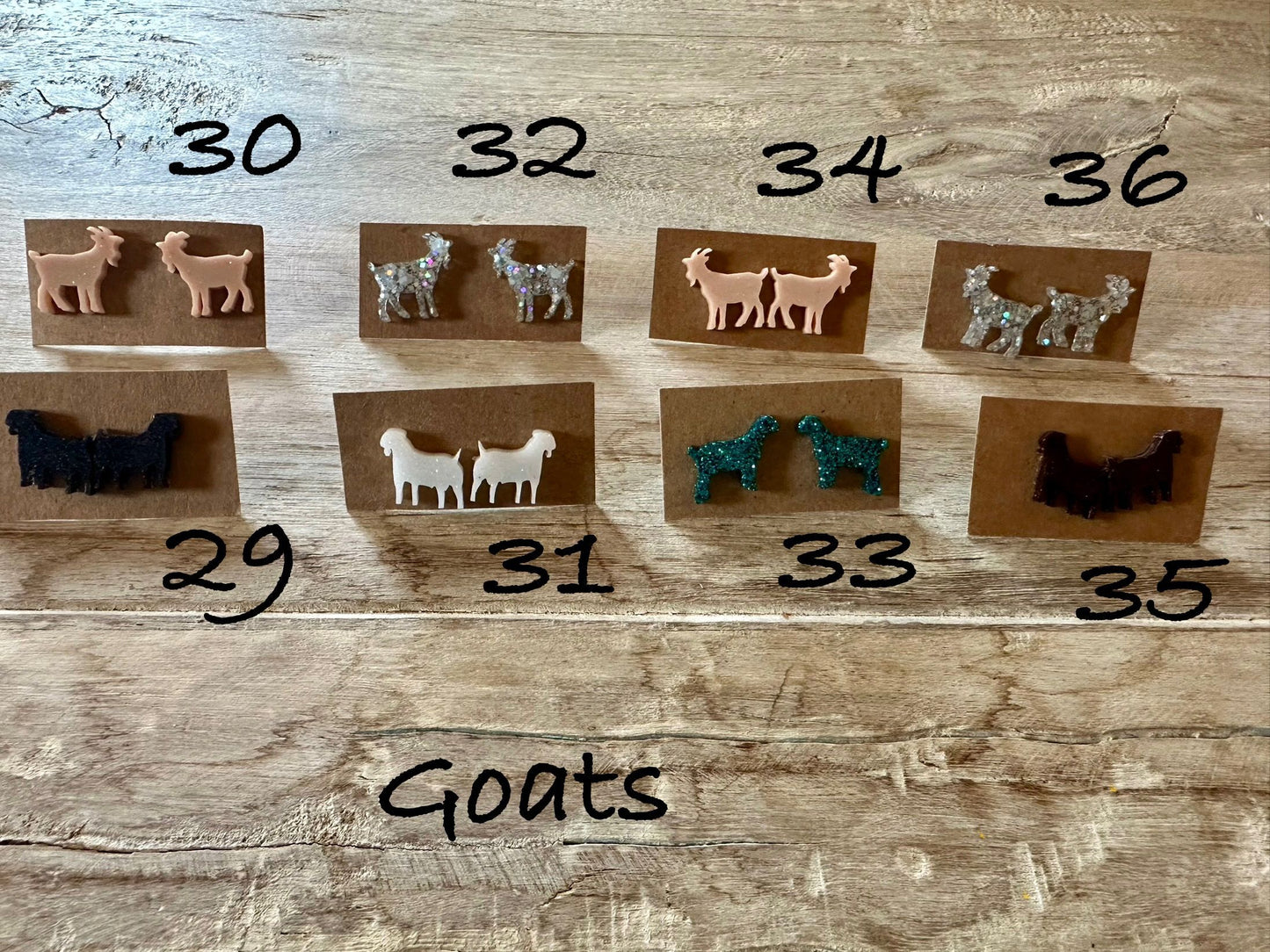 Resin Farm Stud Earrings
