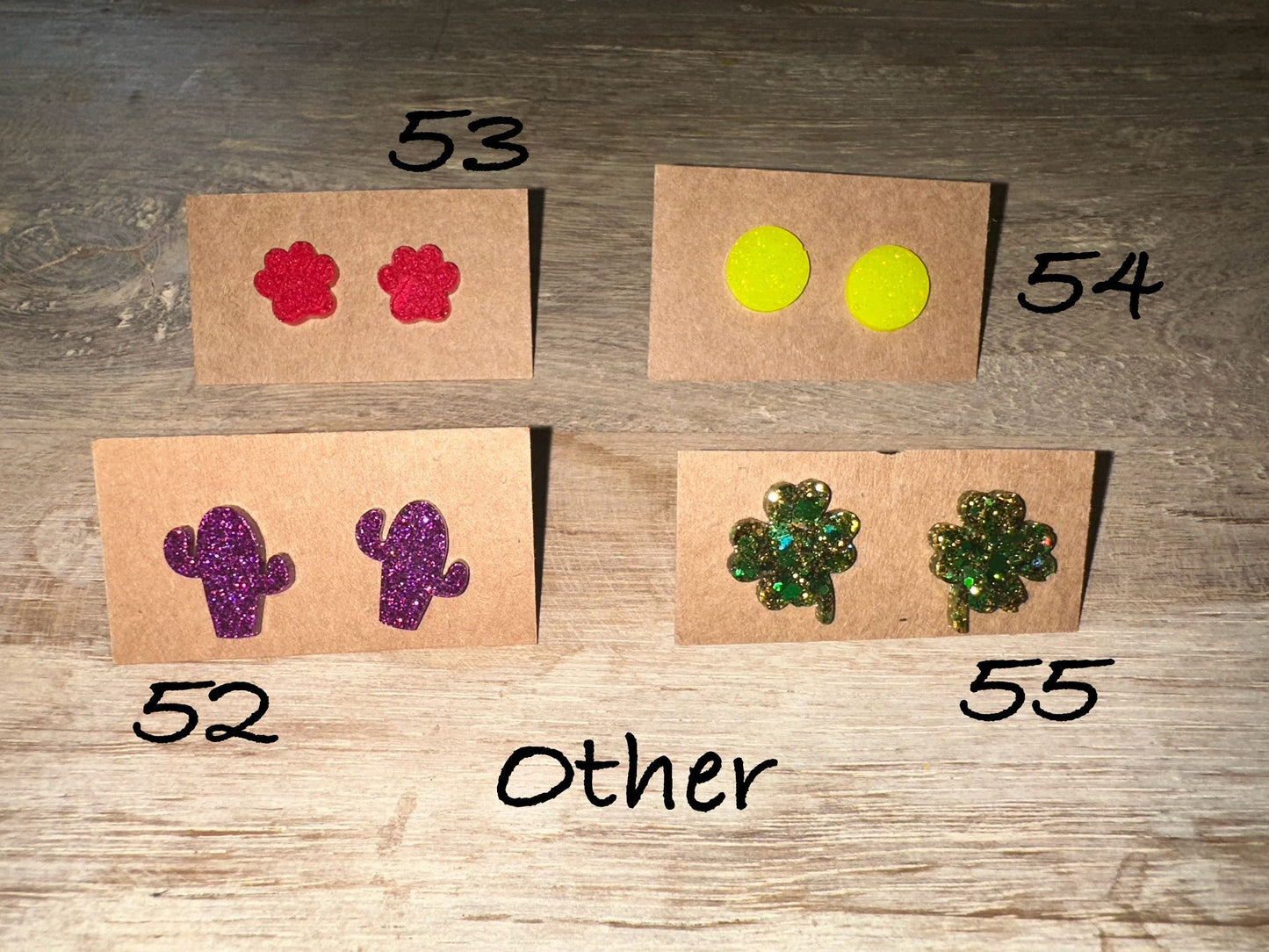 Resin Farm Stud Earrings