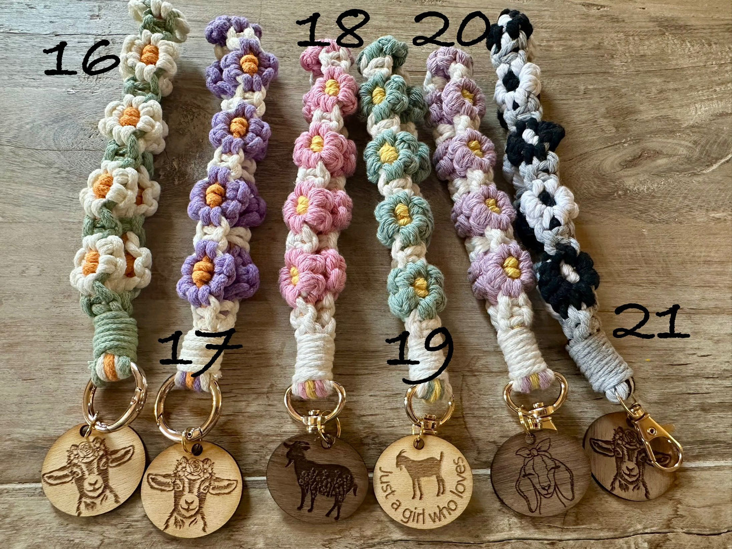 Clearance Crochet Goat Keychains