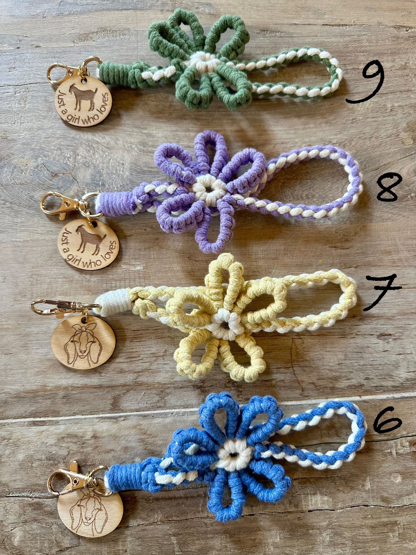 Clearance Crochet Goat Keychains