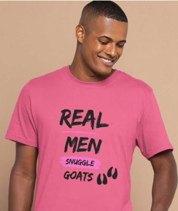 Real Men Snuggle Goats Adult Short & Long Sleeve Shirt