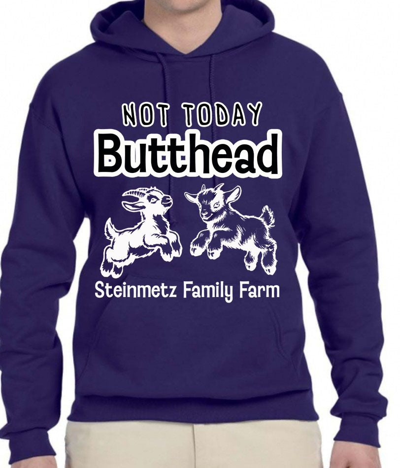Not Today Butthead Adult Hoodie Sweatshirt