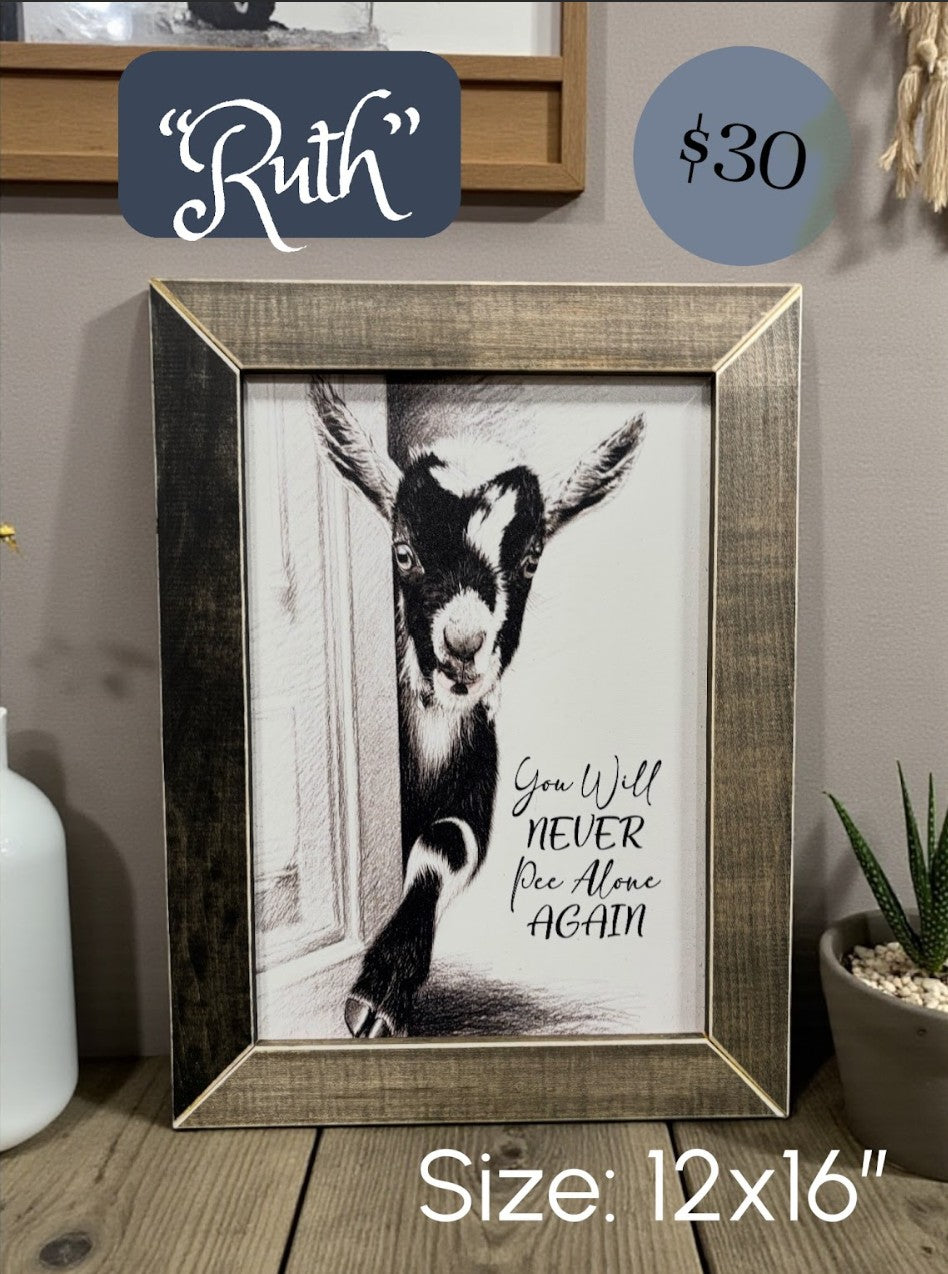 Framed SFF Goat Art