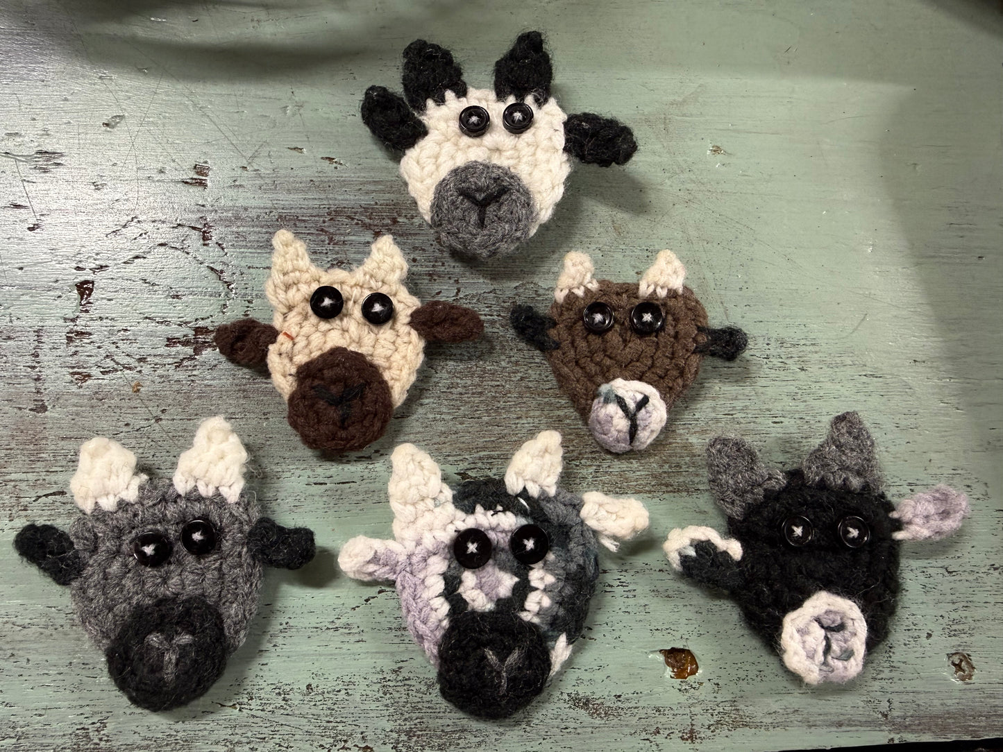 Crochet Goat Pins