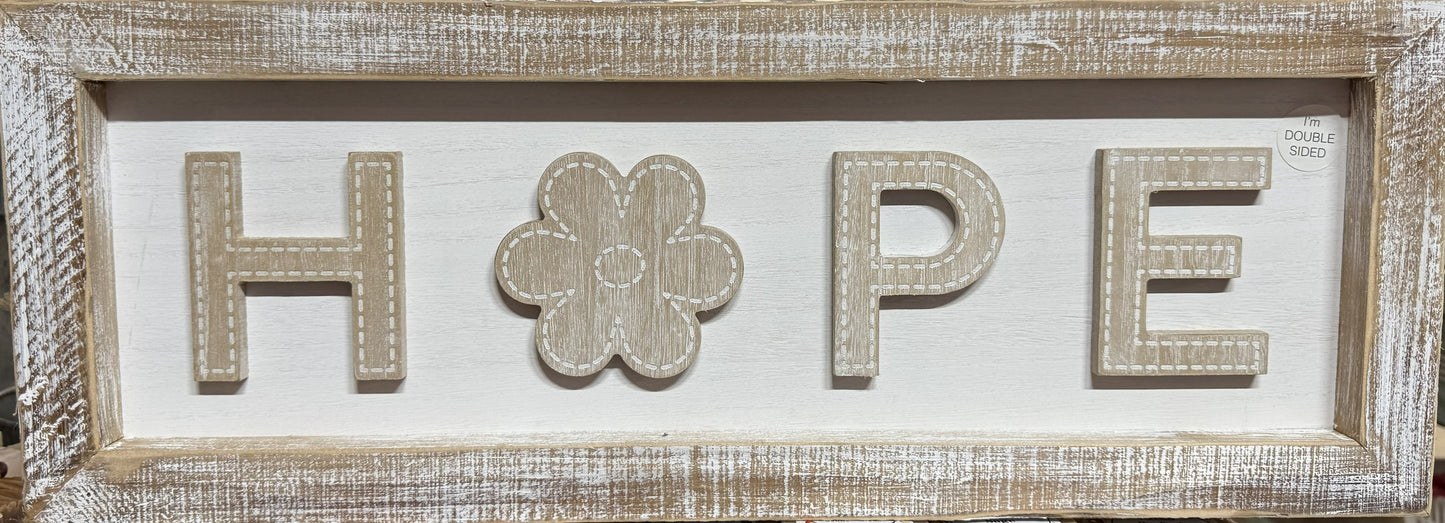 Hope Shadow Box Wall Sign