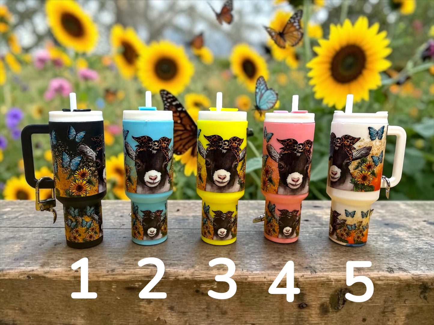 Mini Tumbler Goat Keychains
