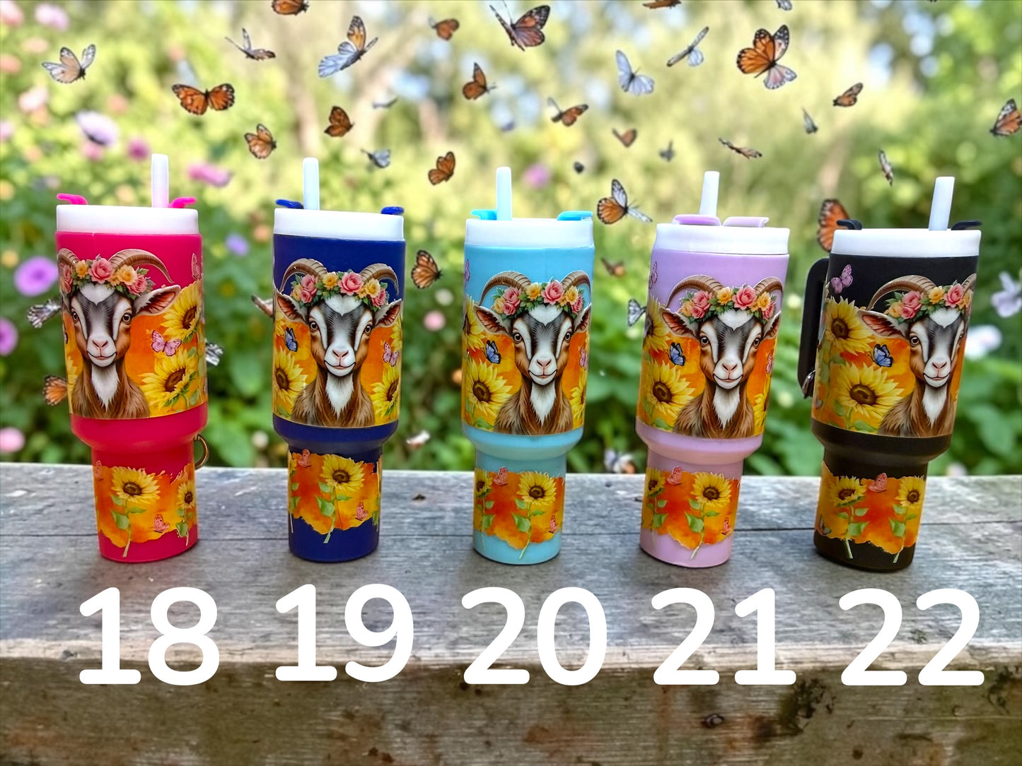 Mini Tumbler Goat Keychains
