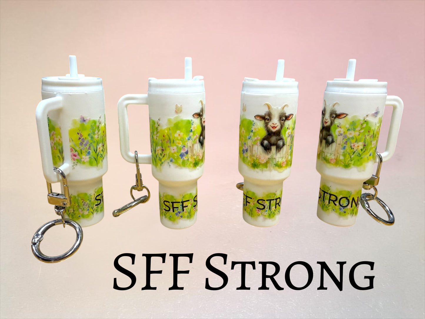Mini Tumbler Goat Keychains