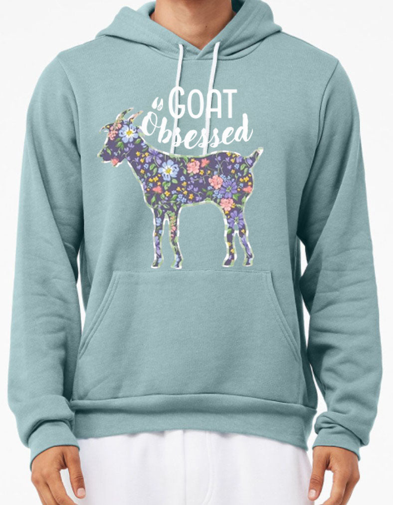Floral Goat Adult Hoodie Sweatshirt
