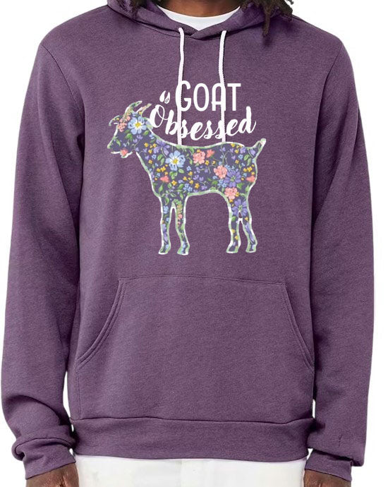 Floral Goat Adult Hoodie Sweatshirt