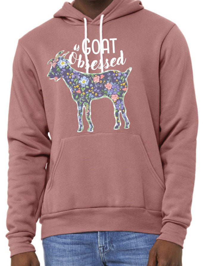 Floral Goat Adult Hoodie Sweatshirt
