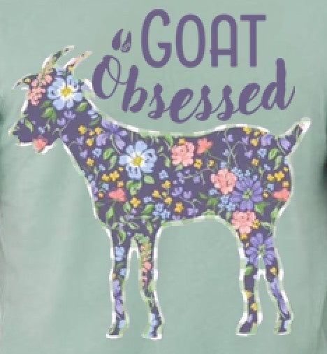 Goat Obsessed Adult Short Sleeve T-shirt